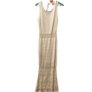 Venus White Crochet Maxi Dress Size S Beachy Resortwear Vacationcore Summer